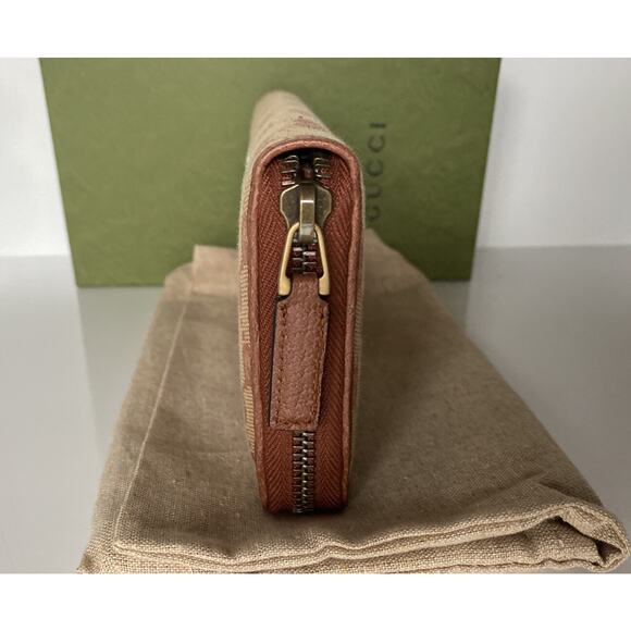 New Gucci GG NY Yankees Zip Around Fabric Wallet Beige Made in Italy - Picture 3 of 12